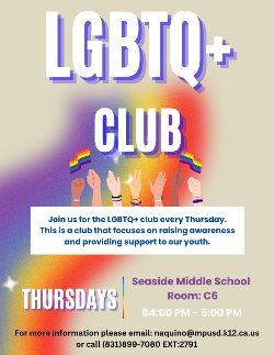 SMS LGBTQ+ Club Flyer